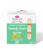Emma Noel Sweet Almond & Citrus Soap Organic 3x150g Bars