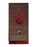 Chocolat Stella Organic & Fair Dark Pomegranate Chocolate 60% (100g)