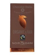 Chocolat Stella India Organic, Fair Trade Dark Chocolate 75% (100g)