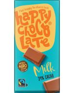 Happy Chocolate Organic Fairtrade Milk Chocolate 34% Cacao 200g
