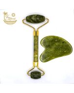Faiza Naturals Jade Roller and Gua Sha Stone 1 Pack