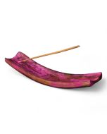 H & B Incense Purple Wood Incense Holder