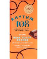 Rhythm 108 Organic Vegan Dark Cocoa Orange Chocolate 100g