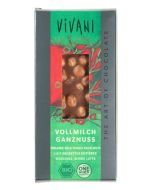 Vivani Milk Chocolate Hazelnuts (100g)