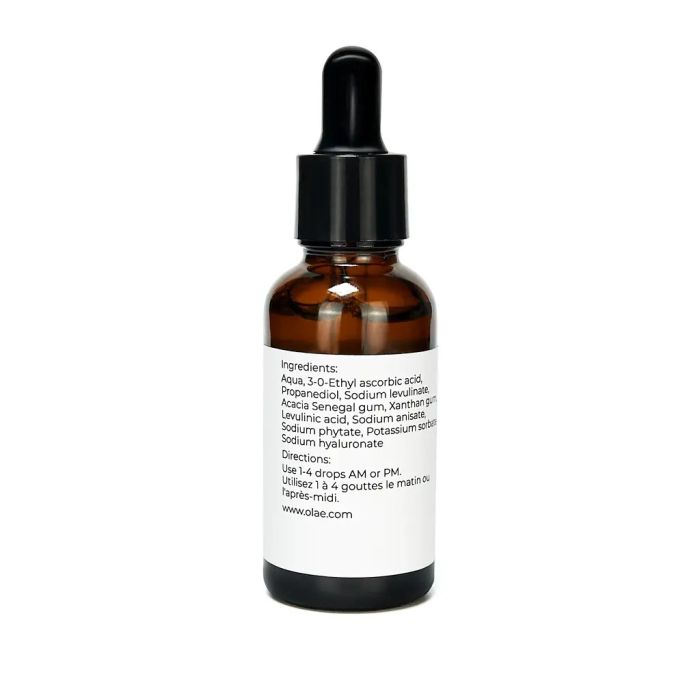 Sérum Vitamine C 15% Olae - Acide Ascorbique éthylé PH 4.7, Soin Anti-âge 30ml