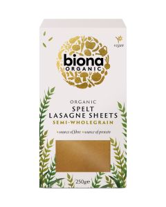 Biona Organic Semi-Spelt Pasta Wholegrain - Lasagne Sheets 250g