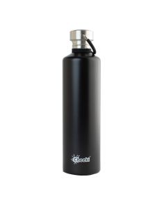 Cheeki Stainless Water Bottle - Classic Matte Black 1L