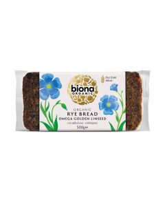 Biona Organic Rye Omega Golden Linseed Bread 500g