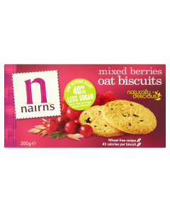 Nairn's mixed berries oat biscuits