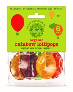 Biona Organic Rainbow Lollipops 50g