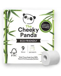 The Cheeky Panda – Natural Bamboo Toilet Tissue (9 Rolls)