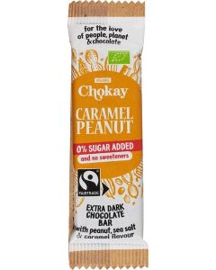 Chokay Caramel Peanut dark Chocolate 0% Sugar Organic 30g