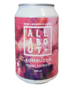 All About Kombucha Organic Raspbery Can 330ml