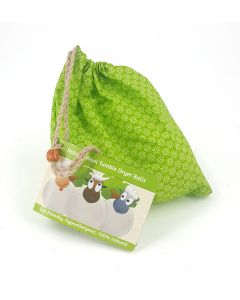 All Natural West Cork Wool Tumble Dryer Balls (3 x 25g balls) Green Bag