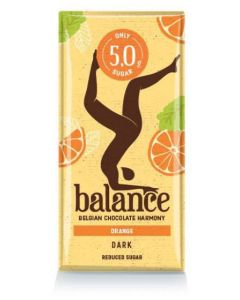 Balance Belgian Chocolate Harmony Orange Reduced Sugar Dark Chocolate 100g