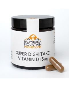 Ballyhoura Mountain Mushrooms Super D Shiitake Vitamin D 15ug 60 caps
