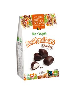 Belvas Organic and Vegan Dark Chocolate Coated Marshmallows 100g