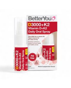 BetterYou D3K2 3000iu Vitamin D + K2 Spray 12ml