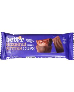 Bett'r Organic Hazelnut Butter Cups 3 pieces