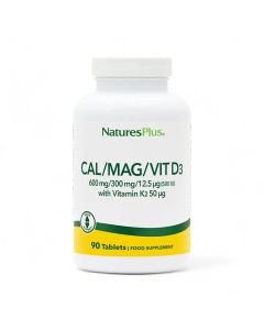 NaturesPlus Cal/Mag/Vit D3 with Vitamin K2 Tablets 90 Tabs