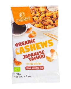 Landgarten Organic Roasted Cashew Nuts with Tamari (50g)