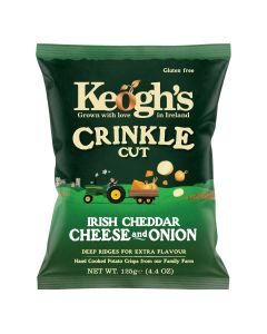 Keogh's Crinkle Cut Crisps - Irish Cheddar and Red Onion 125g