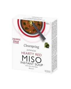 Clearspring Japanese Hearty Red Miso Instant Soup 4 servings