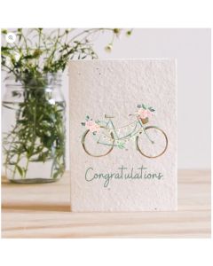 Plantable Seed Card - Congratulations (Bicycle)