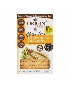 Origin Earth Crispy Bread Crackers Gluten Free 150g