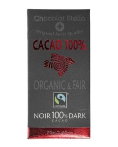 Chocolat Stella - Noir 100% Dark Cacao (100g) 