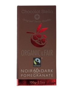 Chocolat Stella Organic & Fair Dark Pomegranate Chocolate 60% (100g)