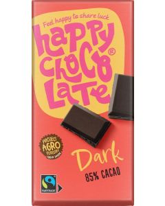 Happy Chocolate Organic Fairtrade Dark Chocolate 85% 200g