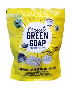 Marcel's Green Soap Dishwash Capsules All-in-One 25 capsules
