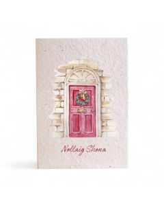 Love Ireland Plantable Seed Card Nollaig Shona Door Wreath