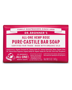 Dr Bronner's Pure-Castille Bar Soap Rose (140g)