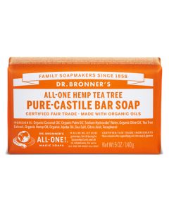 Dr Bronners Hemp Tea Tree Pure Castile Bar Soap