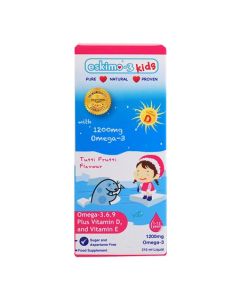 Eskimo Kids Omega 3, 6 & 9 + Vits D & E Tutti-Frutti Flavour (210ml)