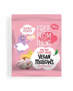 Free From Fellows Mini Pink & White Vanilla Vegan Mallows 105g