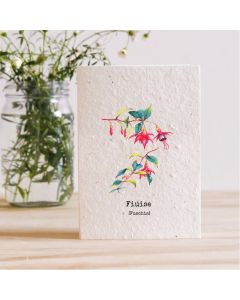 Plantable Seed Card - Fiúise (Fuchsia)