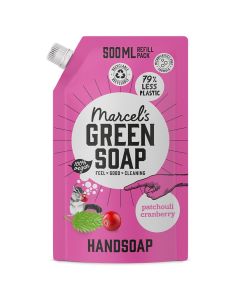 Marcel's Green Soap Patchouli and Cranberry Handsoap Refill Pack 500ml