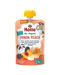 Holle Organic Baby Food Pouch - Panda Peach 100g
