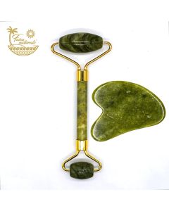 Faiza Naturals Jade Roller and Gua Sha Stone 1 Pack