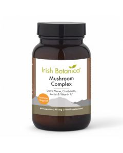 Irish Botanica Mushroom Complex with Lion's Mane, Cordyceps, Reishi & Vitamin C 60 Caps