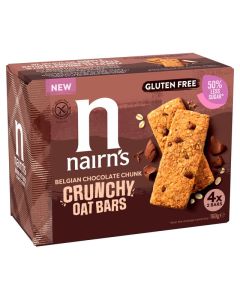 Nairn's Gluten Free Belgian Chocolate Chunk Crunchy Oat Bars 4 x 2 bars