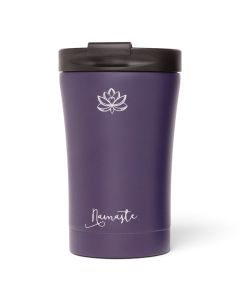 Bodhi Stainless Vacuum Travel Mug 'Namaste' Design Purple 280ml