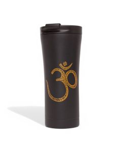 Bodhi OM Stainless Steel Vacuum Mug Black 480ml