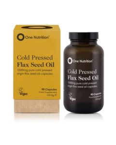 One Nutrition Organic Cold Pressed Flax Seed Oil 1000mg 90 caps