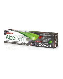 Aloe Dent Triple Action Charcoal Toothpaste, Strong Mint (100ml)
