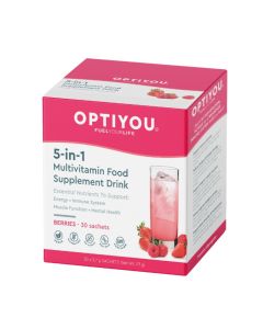Optiyou 5-in-1 Multivitamin Food Supplement Drink Sparkling Berries 30 sachets