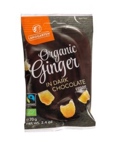 Organic Ginger in Dark Chocolate Landgarten (50g)